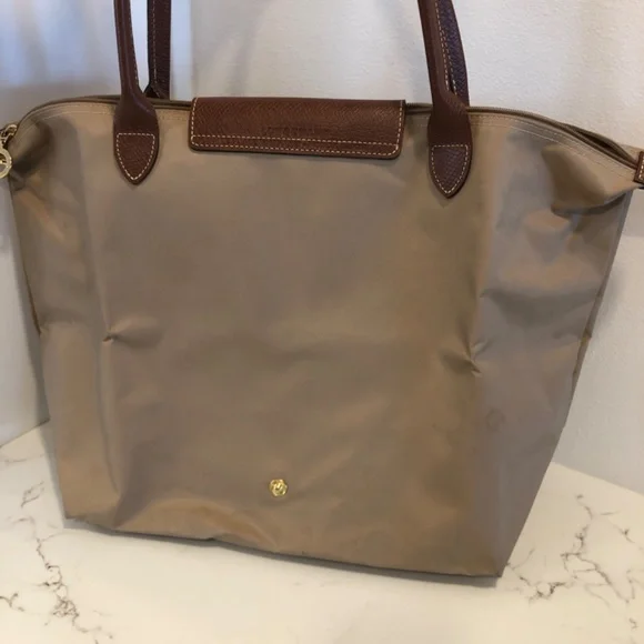 Longchamp Lepilage Tan Canvas Tote - Picture 2 of 8
